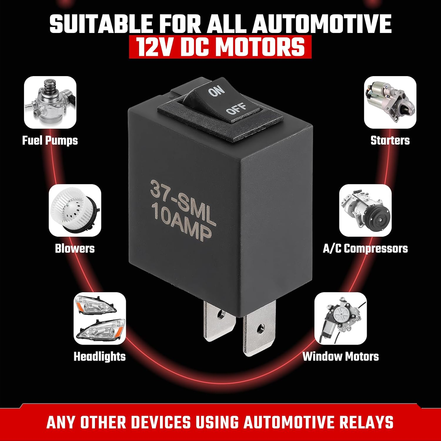 ISINFLASH Fuel Pump Relay Bypass Master Kit, Relay Tester Diagnostic Scan Tool Relay Bypass Switch Kit Replaces 9036 9037 9038 Pack of 6 image number 1
