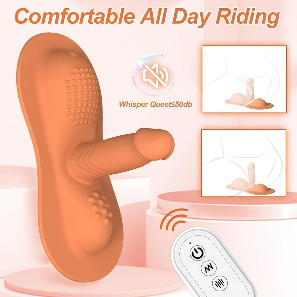 Women Sex Toys Sit and Ride Vibrators Dildo, Remote Control Vibrator G Spot Sex Toys with 10 +10 Vibrating Modes, Adult Sex Toy Games for Women Men Couples image number 6