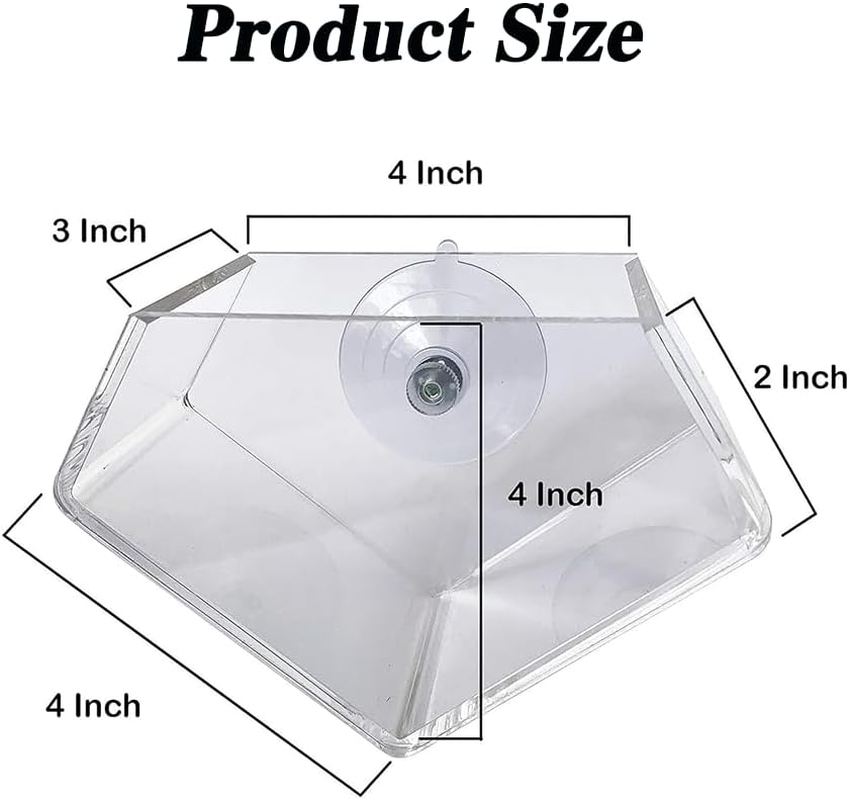 NYGHMY 1 Pcs Diamond Shape Acrylic Window Planter - Transparent Suction Cup Pot for Succulents, Herbs, and Indoor Gardens image number 5