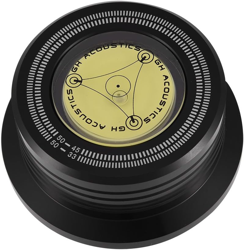 Bewinner 3 in 1 Record Clamp Record Weight Stabilizer 50Hz Turntable Disc Record Stabilizer Clamp with Bubble Level for LP Record Player, Great Record Stabilizer for LP Record