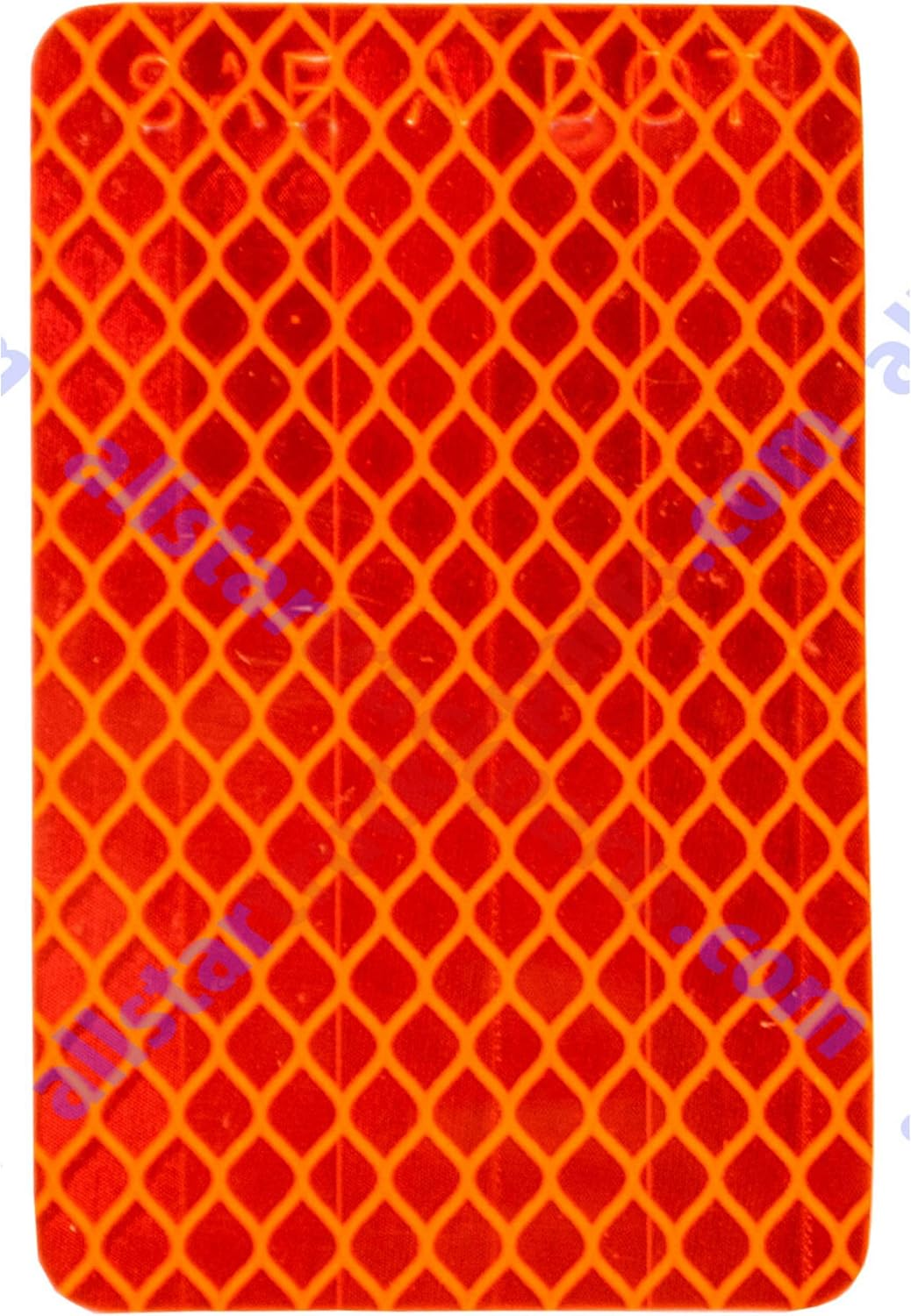 Amber/Red 2X3 Rectangle High Visibility Reflective Stick-On Prism Reflector | DOT-SAE | Strong Adhesive/Weatherproof | Trailer Camper RV Flatbed Fender Property Boat Marine (Red, Qty 4)