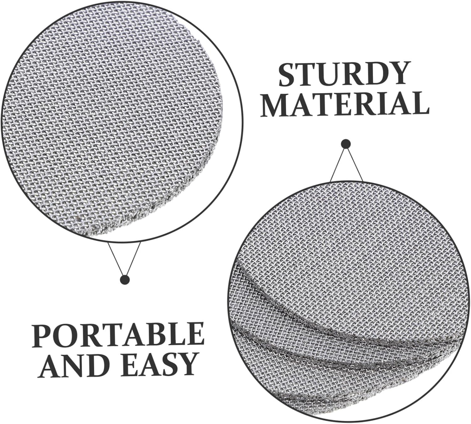 TEHAUX 4Pcs Espresso Puck Screen Stainless Steel Mesh Coffee Filter Plate Reusable Thick for Bottomless Portafilter Basket Compatible with Espresso Machines image number 2