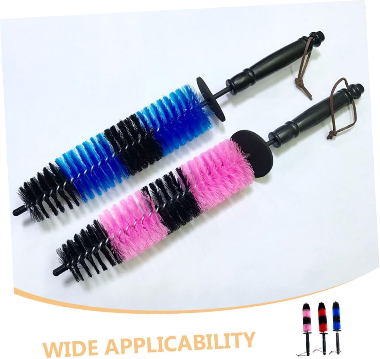 MAGICLULU 3Pcs Car Wheel Cleaning Brush Set Extended Handles, Elastic Wire Rim and Tire Cleaning Brushes for Automotive Wheel and Tire Care, Suitable for Car Maintenance and Detailing image number 2