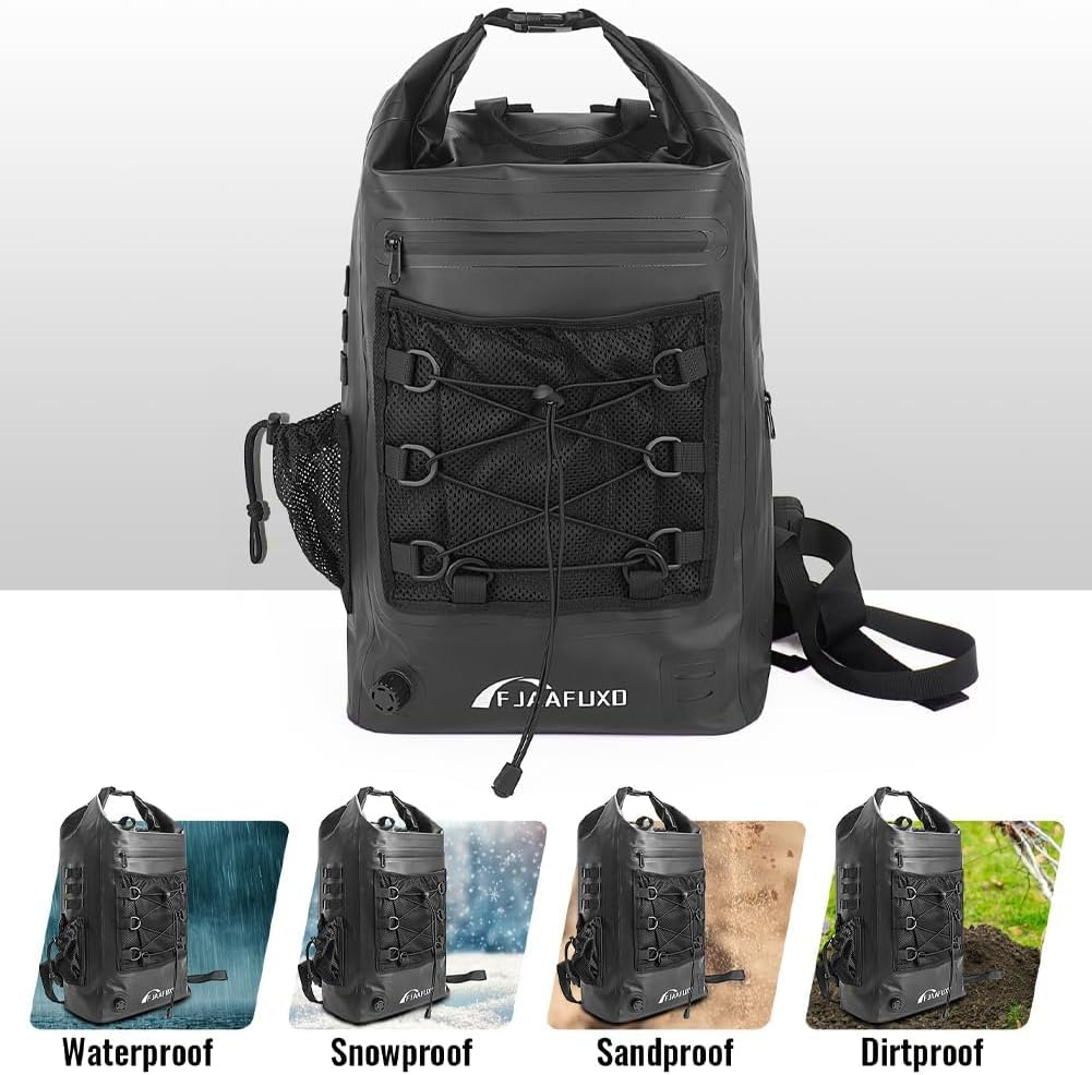 FJAAFUXD Faraday Travel Backpack Dry Bag - EMP Proof Military Grade, 30L Sports Outdoor Bag - Waterproof, RFID Signal Blocking, Protect against Tracking, Spying & Hackings for Travel/Work image number 4