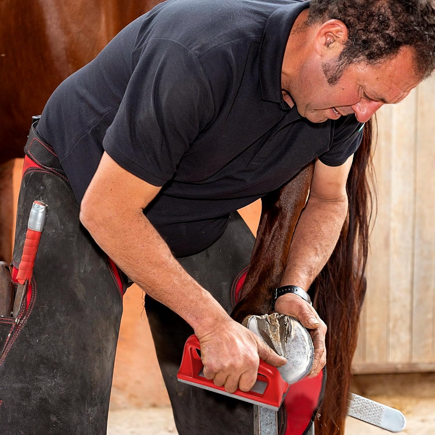 Mini Hoof Rasp for Horses, Goat Feet Hooves, Hand-Held Rasp to Removes Excess Hoof Faster Horseshoe File Coarse Tooth for Foals, Goats and Other Animals image number 2