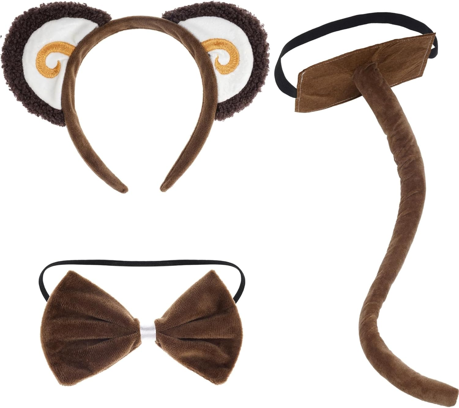 OJIOUI 3Pcs Monkey Ears Headband for Women for Halloween Party Dress Up image number 5