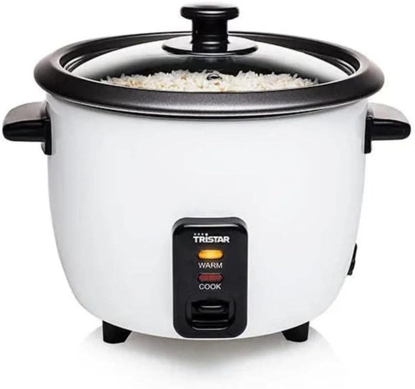 Tristar RK-6117 Rice Cooker, 0.6 Litres, Keep Warm Function, 300 W, 0.6 L, 18 X 18 X 18 Cm, Black, White image number 4