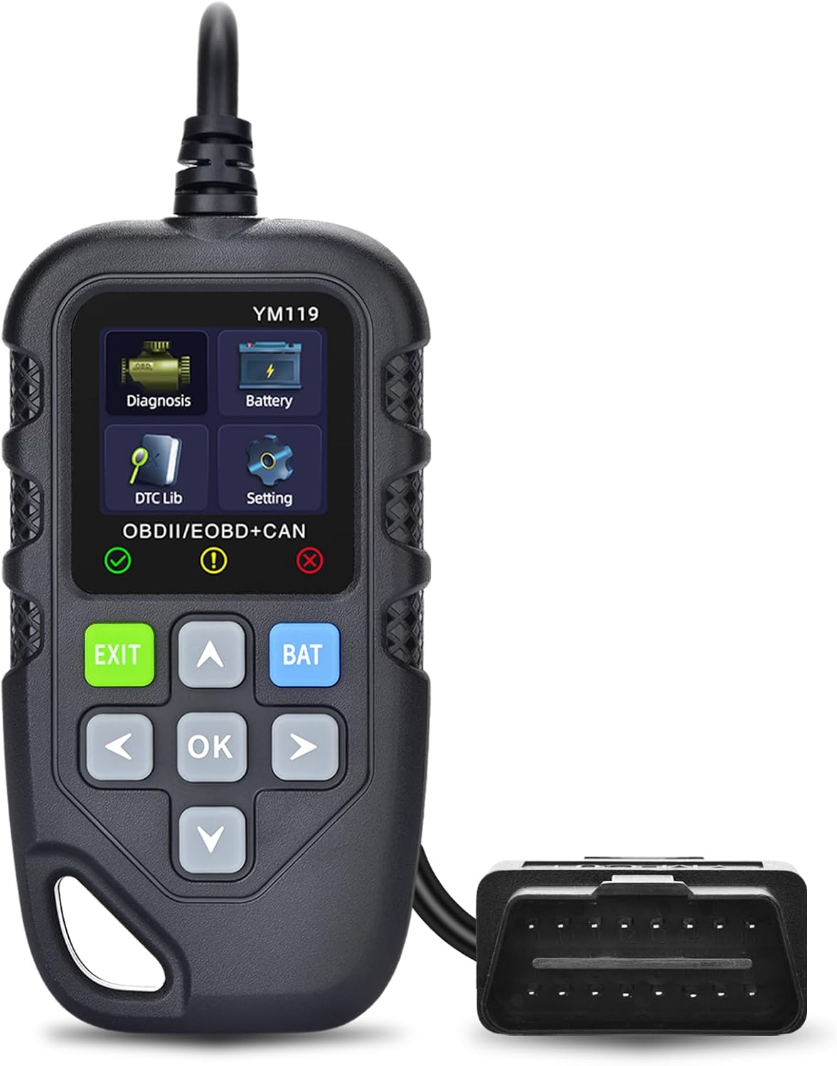 Amtake OBD2 Scanner, Car Diagnostic Tool Full OBD2 Functions, Code Reader, I/M Readiness, Battery Life Assessment, Check Engine Light, 13 Languages Automotive Diagnostic Tool for Cars after 1996 image number 4