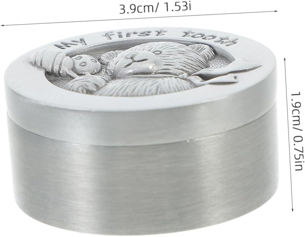 SUPVOX Deciduous Tooth Storage Box Metal Tooth Box Keepsake Saver Shower Holder image number 2