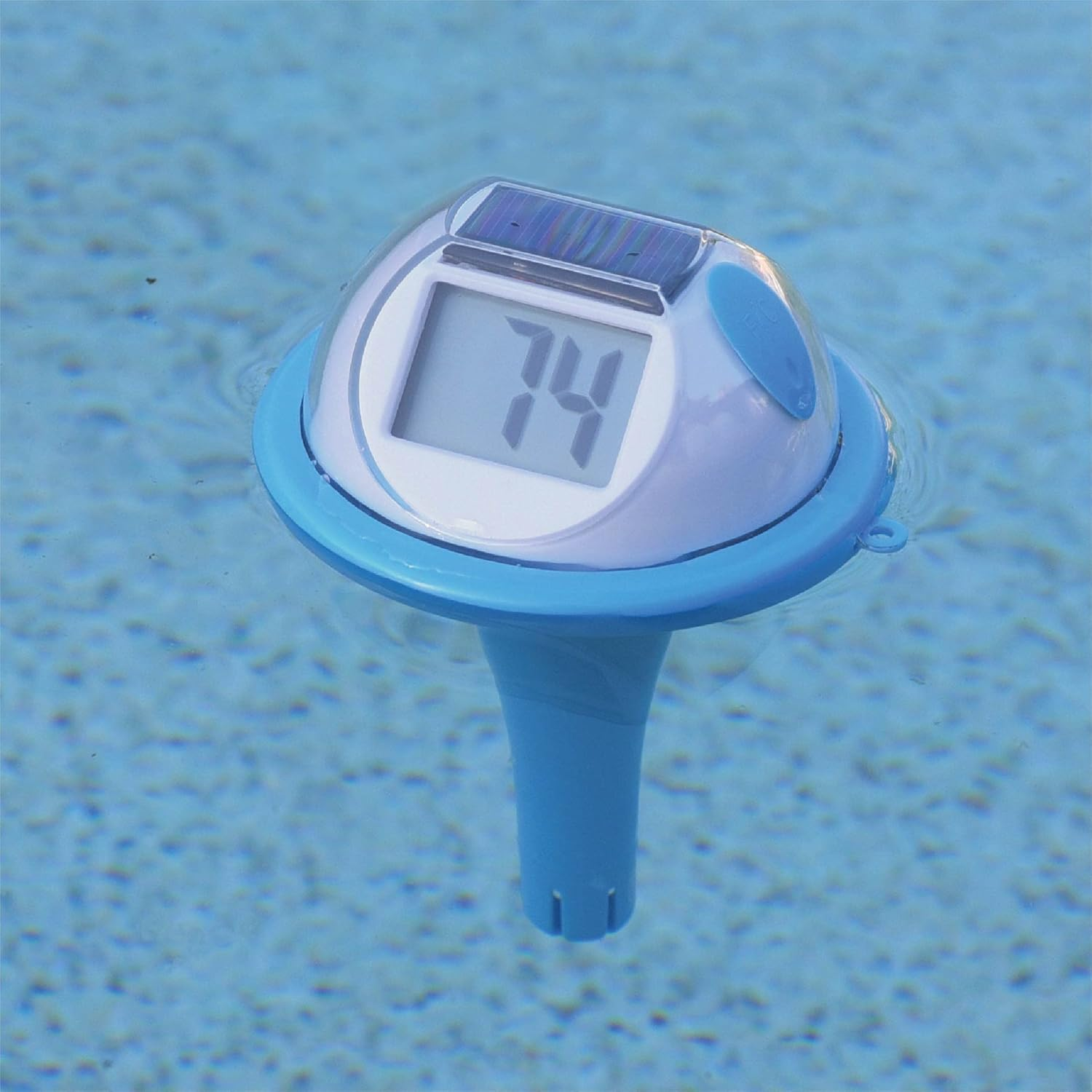 GAME 14030-BB Solar Digital Pool & Spa Floating Thermometer, Solar Powered, Fahrenheit & Celsius, Double-Sided Display, LCD Screen, Light Blue image number 2