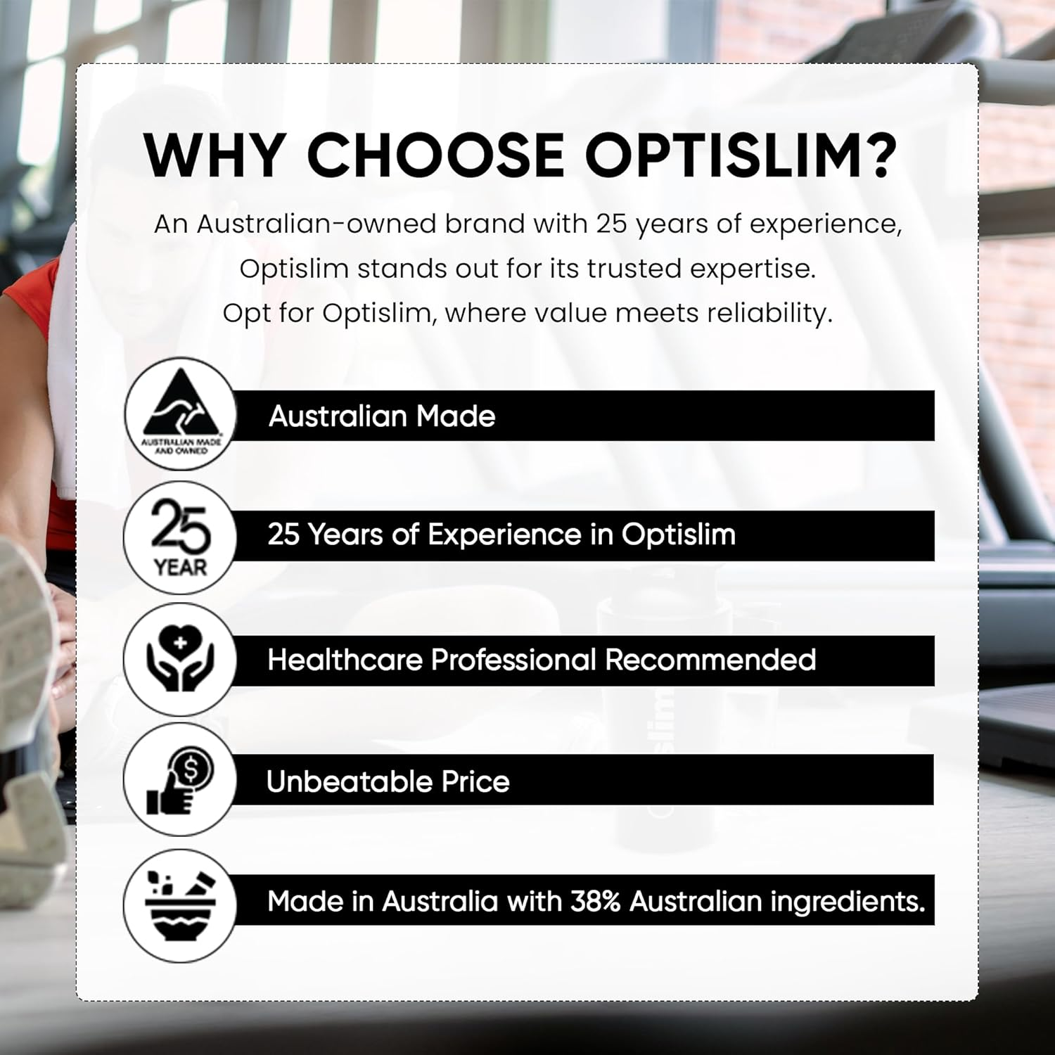 Optislim PREMIUM Shaker Bottle - Stainless Steel Protein Shaker Bottle with Matte Black Finish - Keep Shakes Cooler for Longer - Spill-Proof, Odour & Stain Resistance image number 6