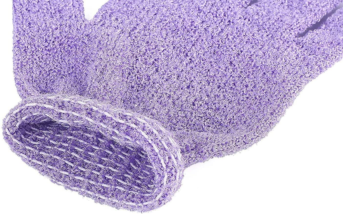 7 Pairs Double Sided Exfoliating Gloves Body Scrubber Scrubbing Glove Bath Mitts Scrubs for Shower, Body Spa Massage Dead Skin Cell Remover, 7 Colors image number 6