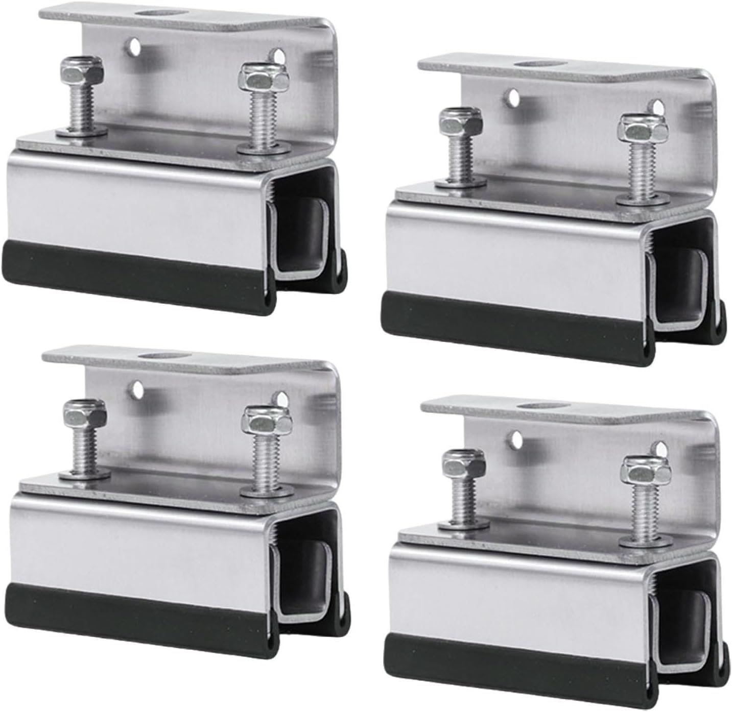 FJMQHU Van Roof Rack Brackets Roof Rack Mount Kit Easy to Install Professional Stainless Steel, Double Hole 6Pcs Set