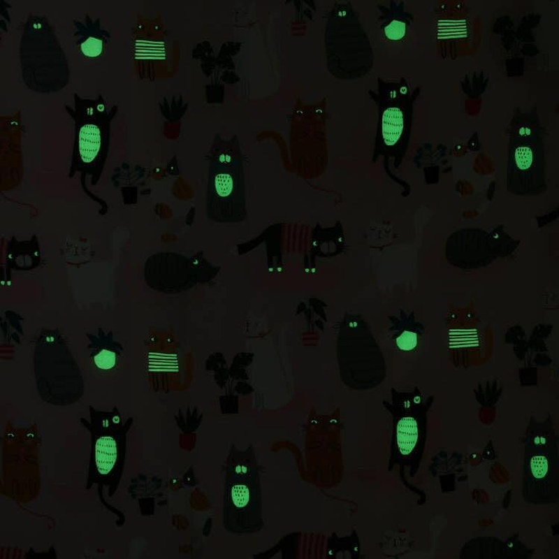 Miaow Glow in the Dark Quilt Cover Set - Single Bed image number 2