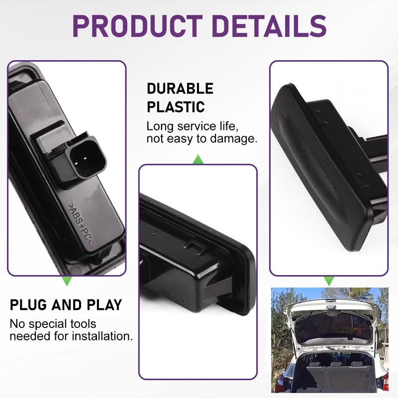 WADY Hyundai I30 GD Hatchback 2012-2017 Rear Trunk Lock Boot Release Switch Button, OEM Replacement 81260-A5000 for Tailgate & Liftgate Door Handle Latch Mechanism image number 2