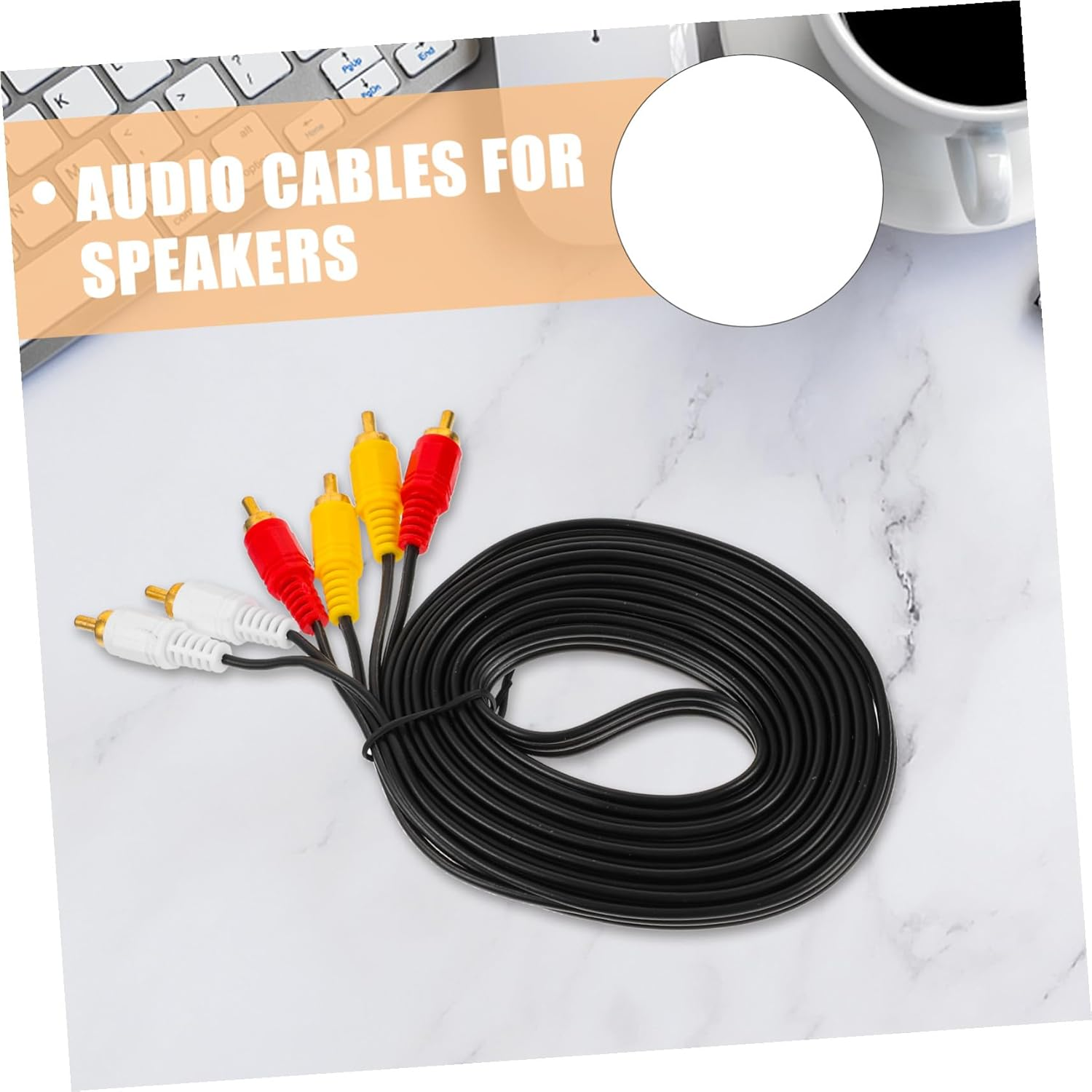 KOCKSHION Av Cable Male to Male Audio Video Cord for DVD Vcd Box Stable PVC Copper Wire Transmission Tv Auxiliary Connection for Home Theater Equipment image number 4