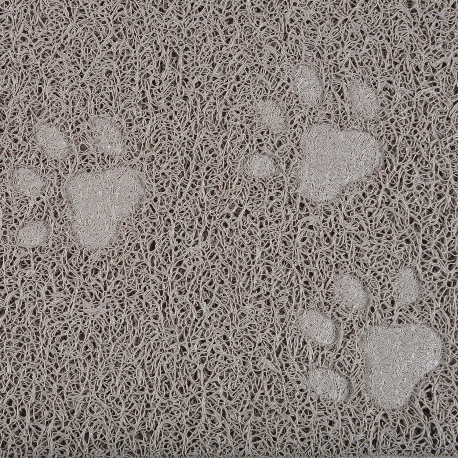 LOVE STORY 40Cm X 30Cm Paw Print Rectangle Dining & Cat Litter Mat Taupe image number 2