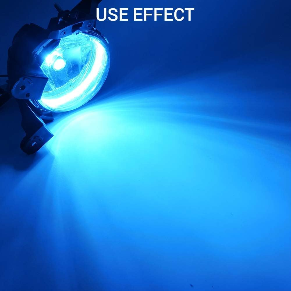 HOCOLO 2X F2 9005 HB3 H10 8000K Car LED Fog Lights Replace Halogen Bulbs,3570 Csp-Chips 80W 8000Lm,Bright IP68 Waterproof Vehicle Lamp Accessories Exterior Automotive (Ice Blue, 9005/HB3/H10) image number 4