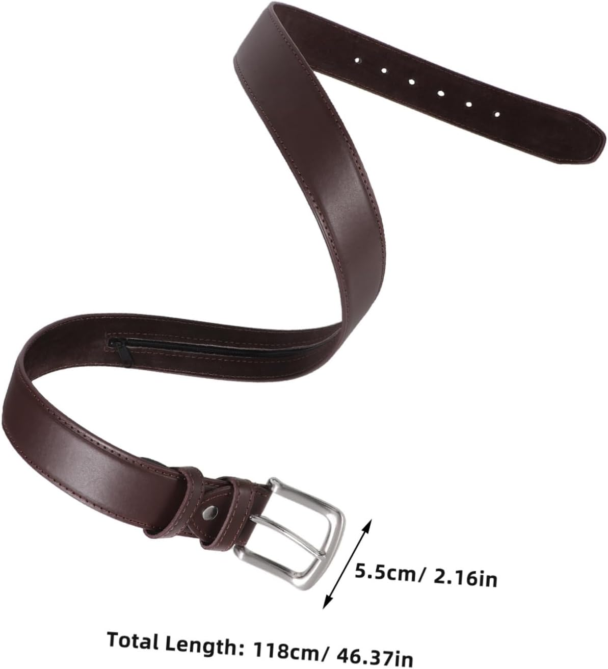 Ibasenice Hidden Money Belt Secure Travel Wallet Belt with Waistband for Safe Cash Storage Stylish for Men for Travel Everyday Use image number 5