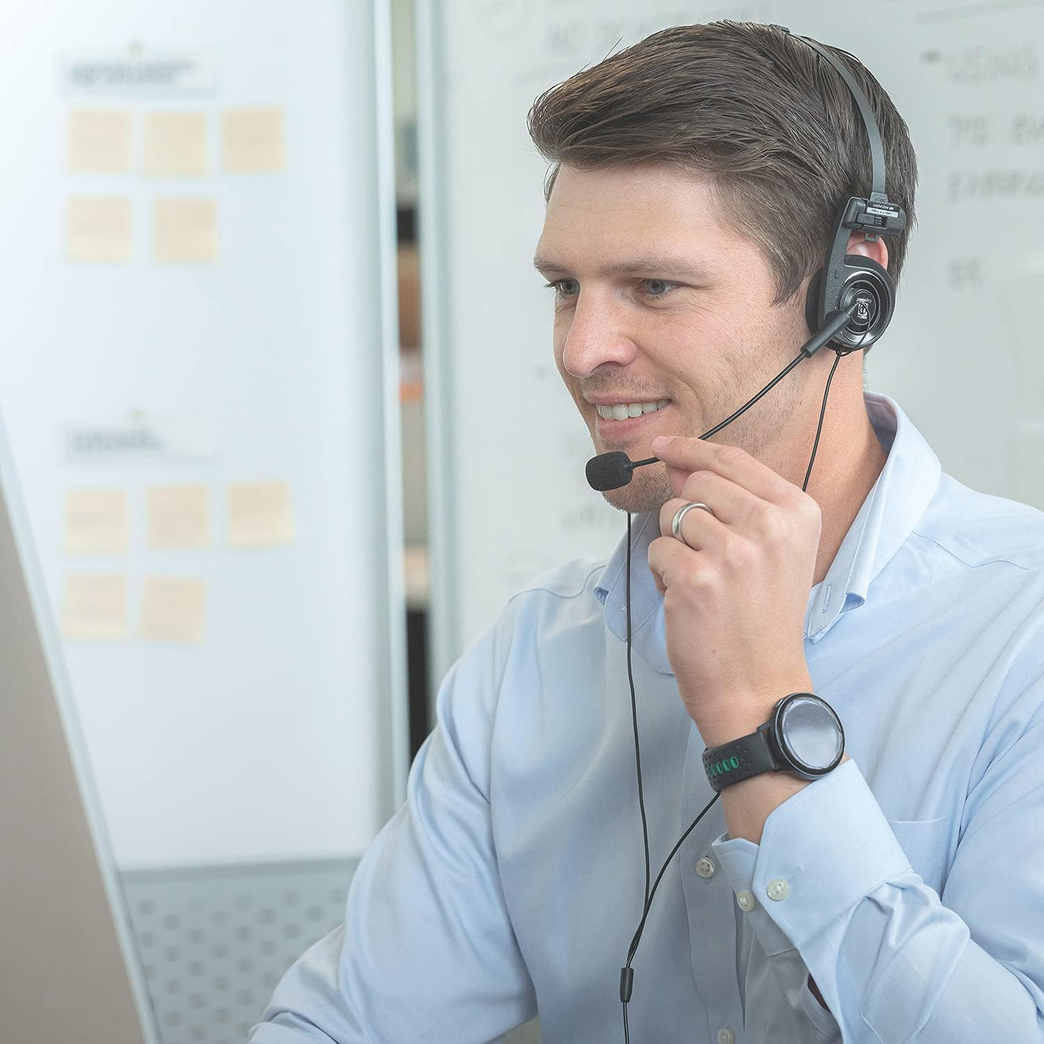 Koss Porta Pro Double-Sided On-Ear Communication Headset, Flexible, Hands-Free Electret Microphone, Collapsible Design, Wired 3.5Mm TRRS Plug, Black image number 1