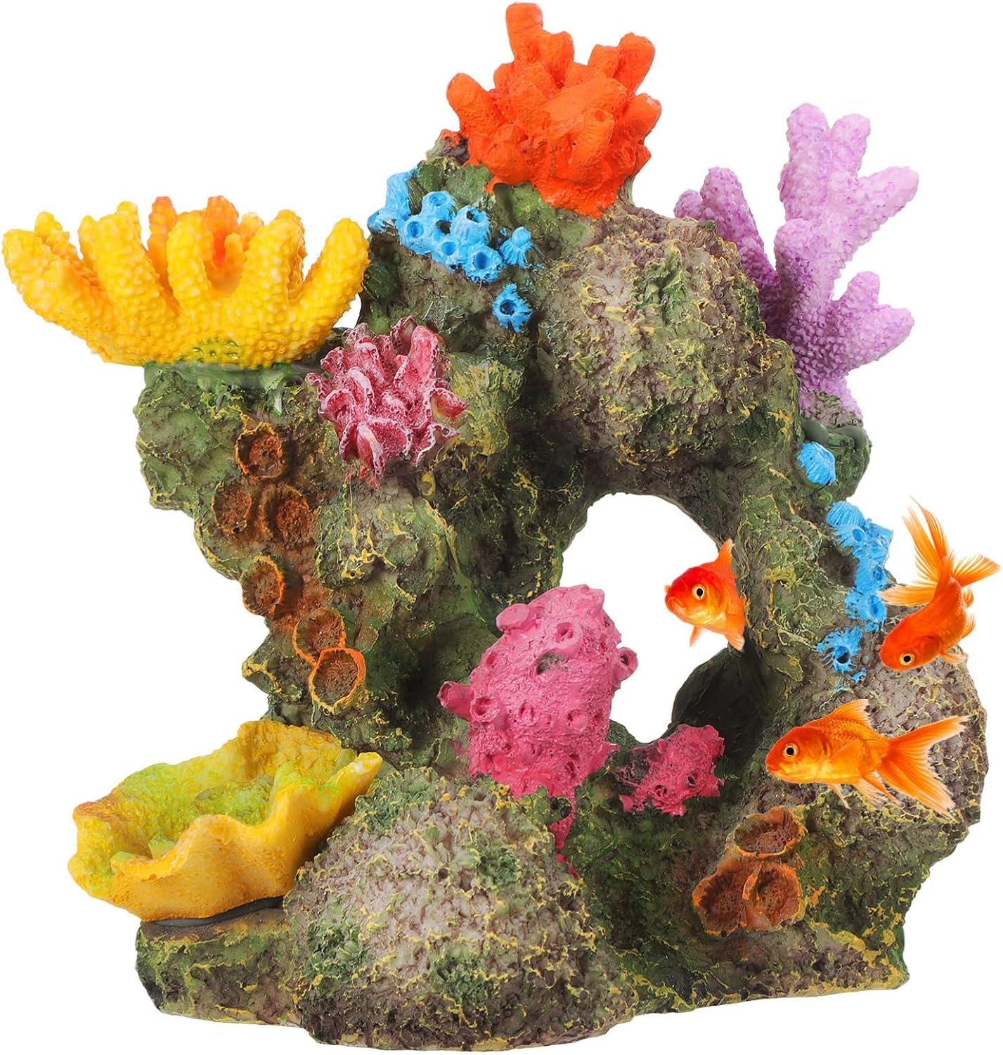 Artificial Coral Decoration Pocket Dollhouse Artificial Tools Unique Tools Universal Foot Bath Figurine Shut-Off Valve Cover Hose Aquarium Decoration Miniature Dollhouse Kit Resin (Color B)