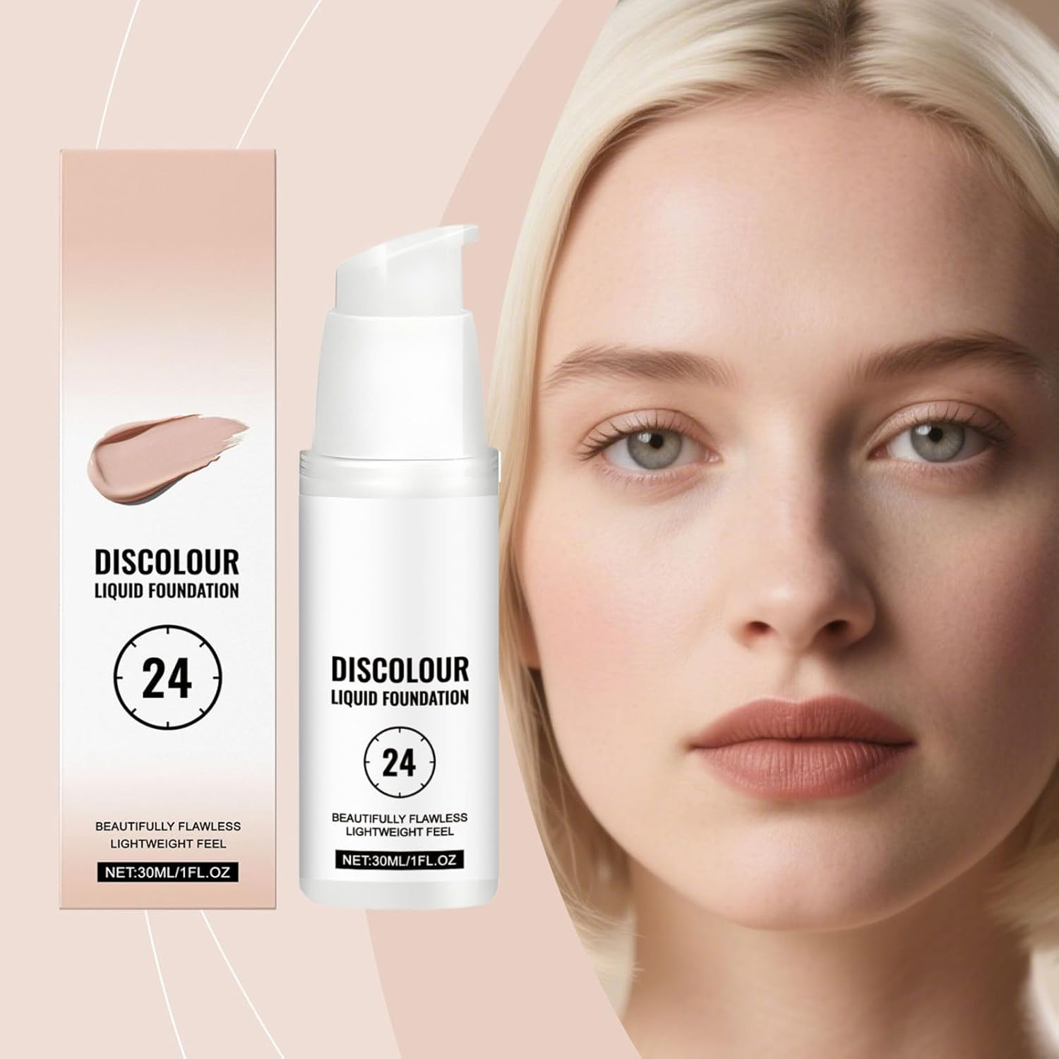 Color Adapting Foundation,Full Coverage Liquid Foundation Makeup Concealer | Long-Lasting Moisturizing Concealer for Men Women All Skin Dating Vacation College Wedding Birthday Party image number 3