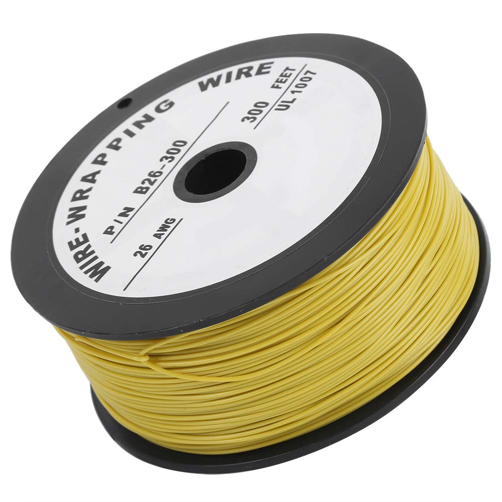 Marhynchus 26AWG Silicone Wire Cables 100M/328.1Ft UL1007 Electrical Wire Cable Stranded Yellow 26 Hook Up image number 2