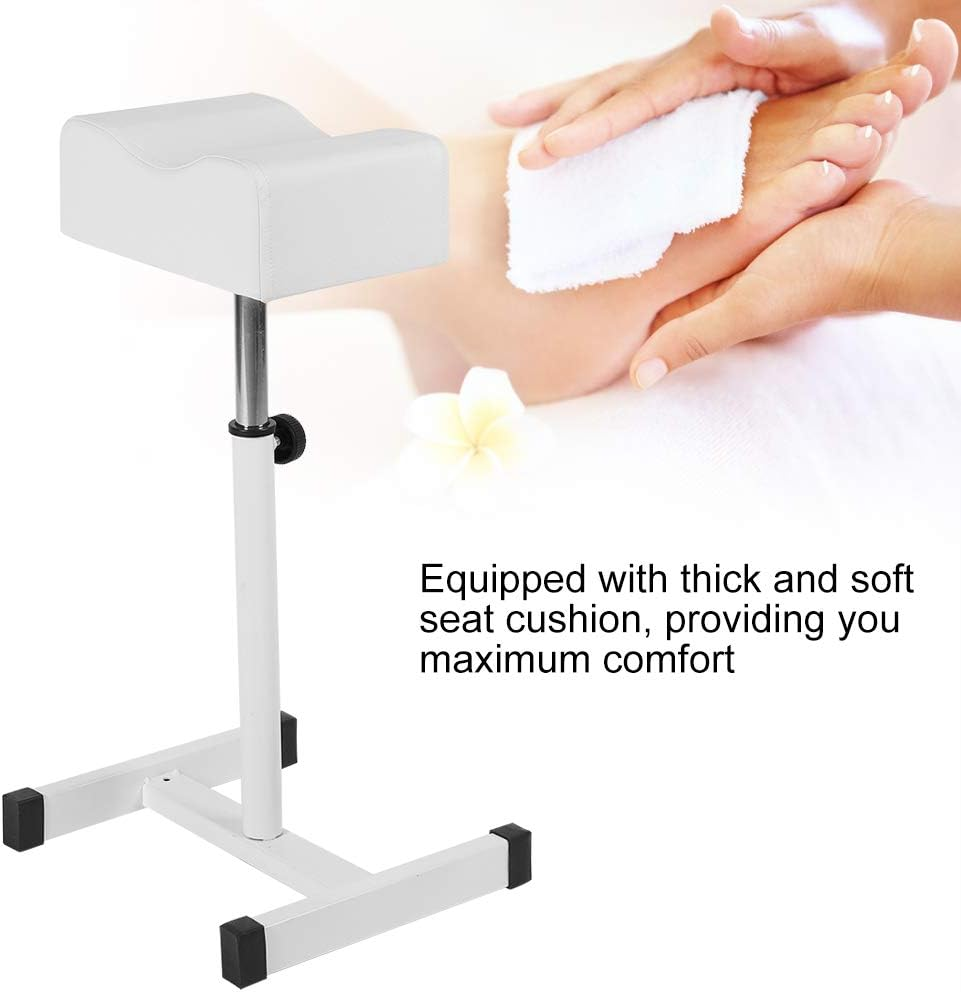 Stool Chair with Footrest,Adjustable Foot Care Pedicure Nail Stool,Pedicure Manicure Technician Nail Footrest Salon Spa Equipment(White) image number 6