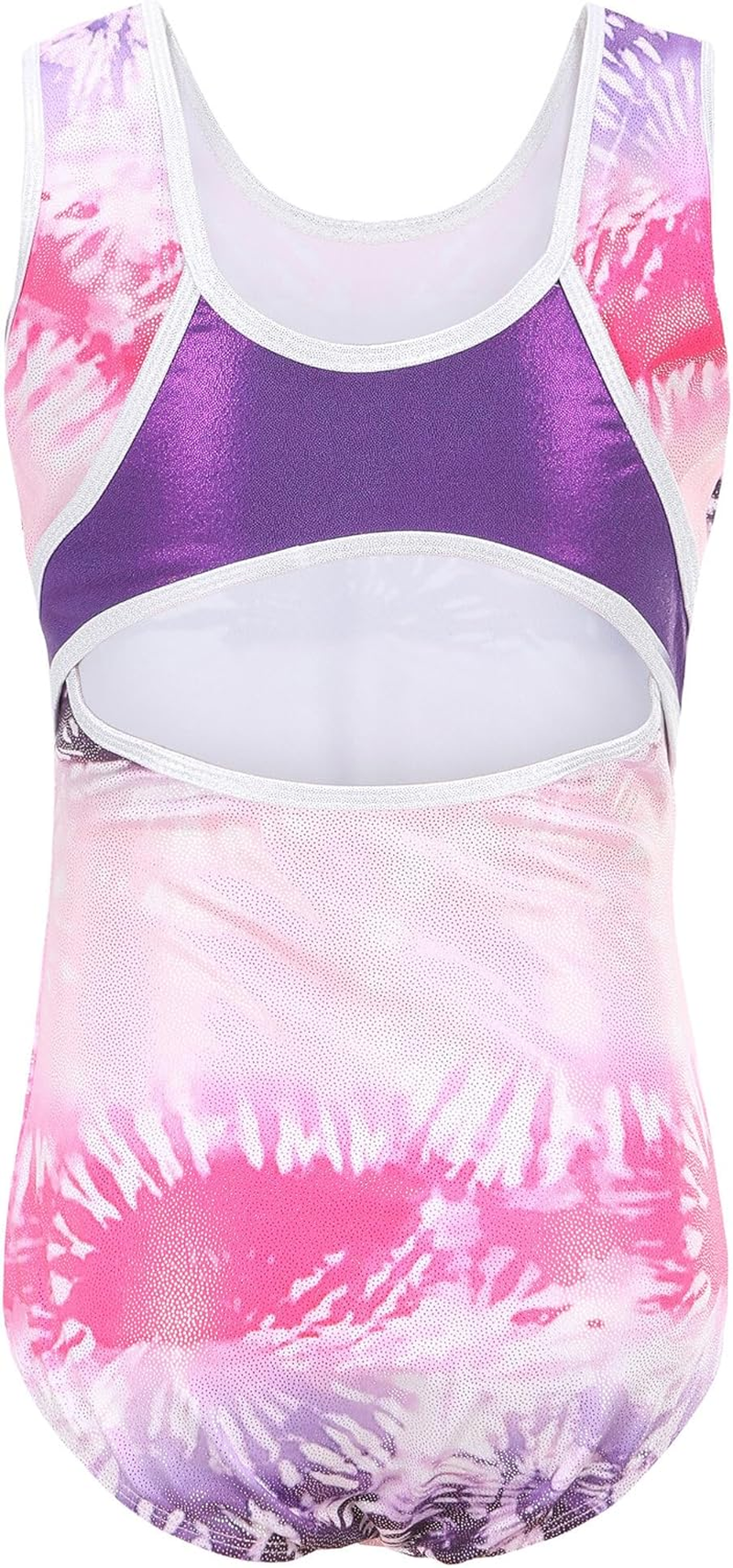 KEOYA Gymnastics Leotard for Kids Girls Athletic Dance Leotards Sparkle Toddler Gymnastics Bodysuit Ballet Dance Wear image number 3