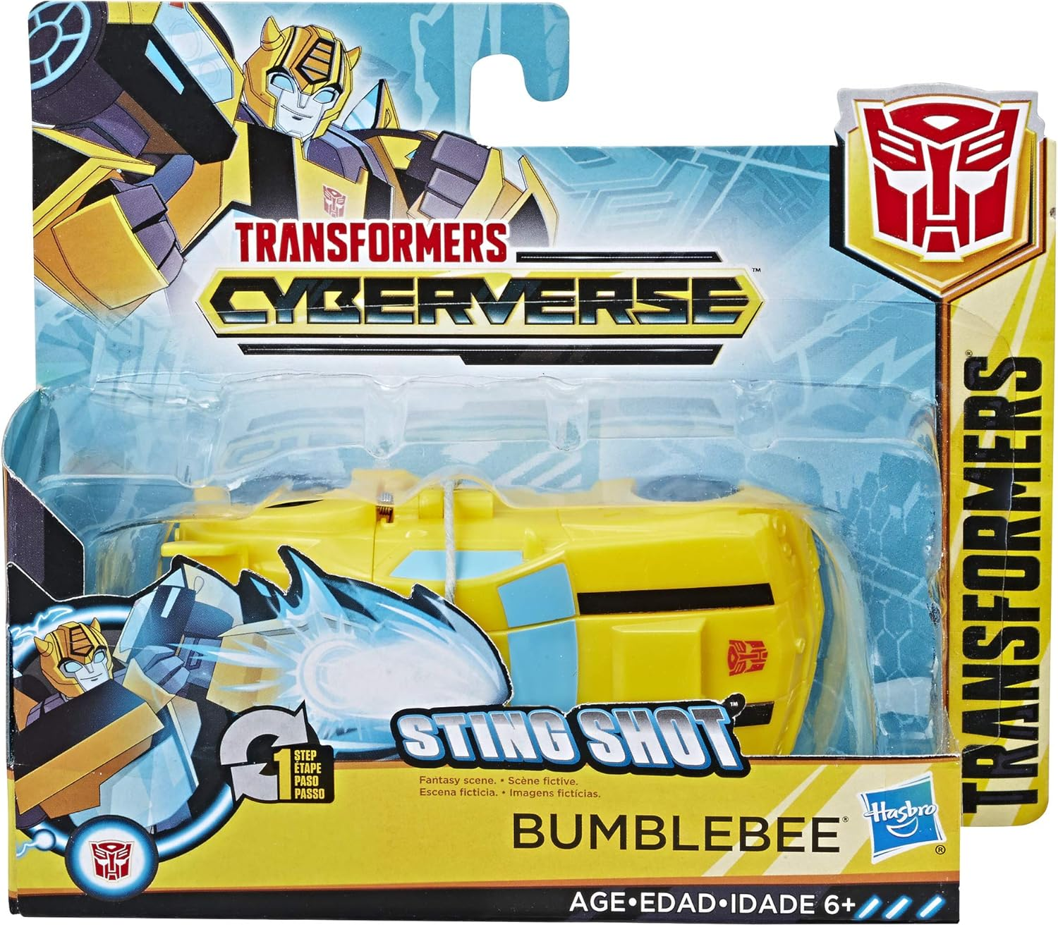 Transformers Cyberverse Action Attackers: 1-Step Changer Bumblebee Action Figure Toy image number 2
