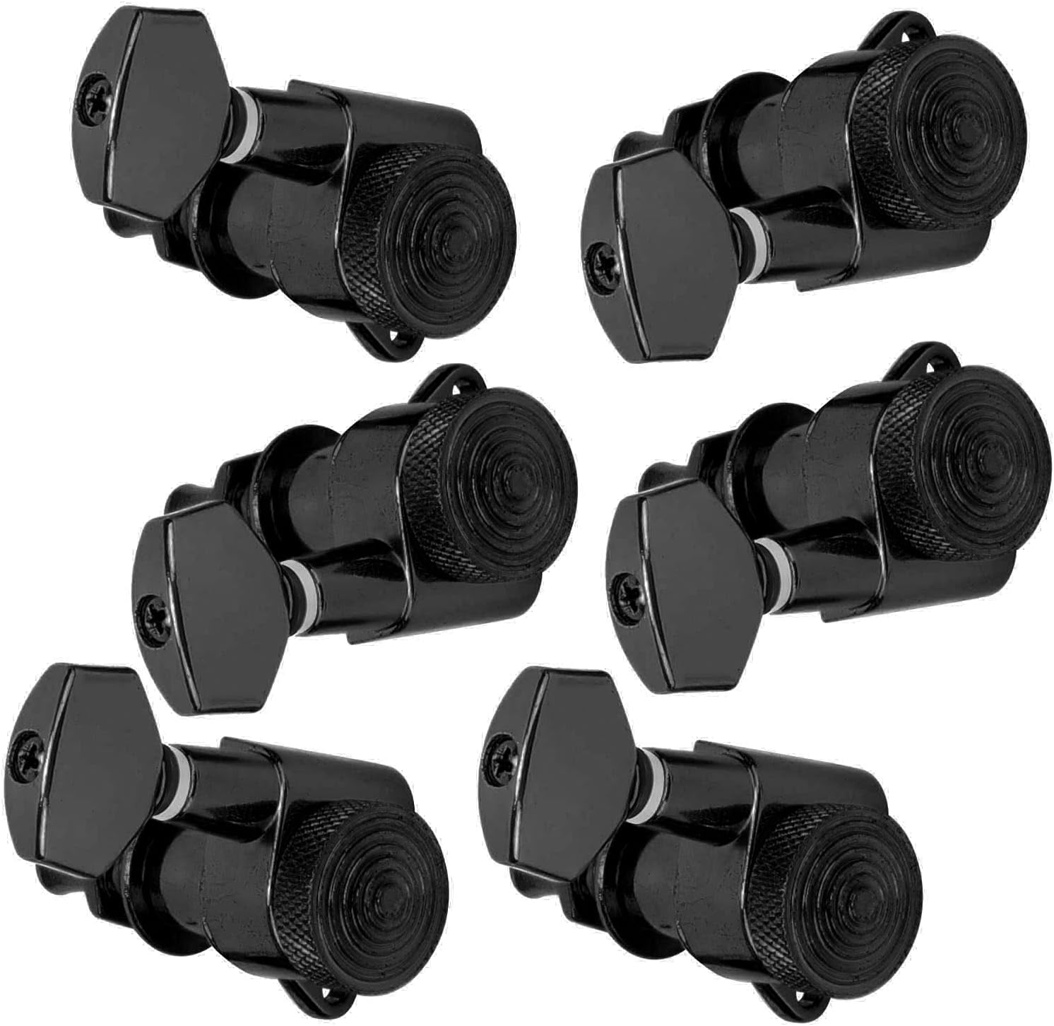 Guitar Locking Tuners, Professional Sealed String Tuning Wrench Practical Vintage for Electric or Acoustic Guitars (Three Left, Three Right, Six Sets) image number 1