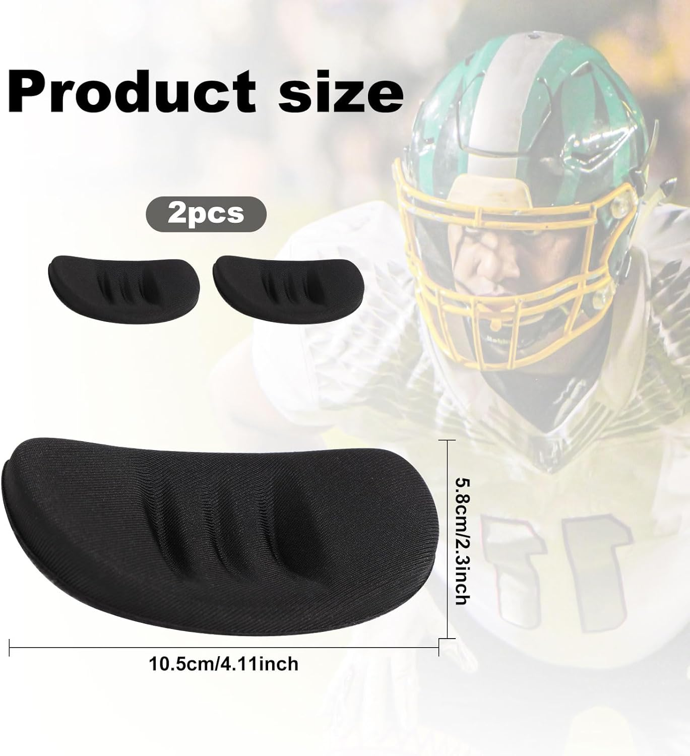 2Pcs Softball Fielder'S Facemask Chin Cup, Comfortable Mask Chin Pad Catchers Mask Replacement Chin Pads Protective Baseball Softball Helmet Padding for Men Women Teens Youth image number 1