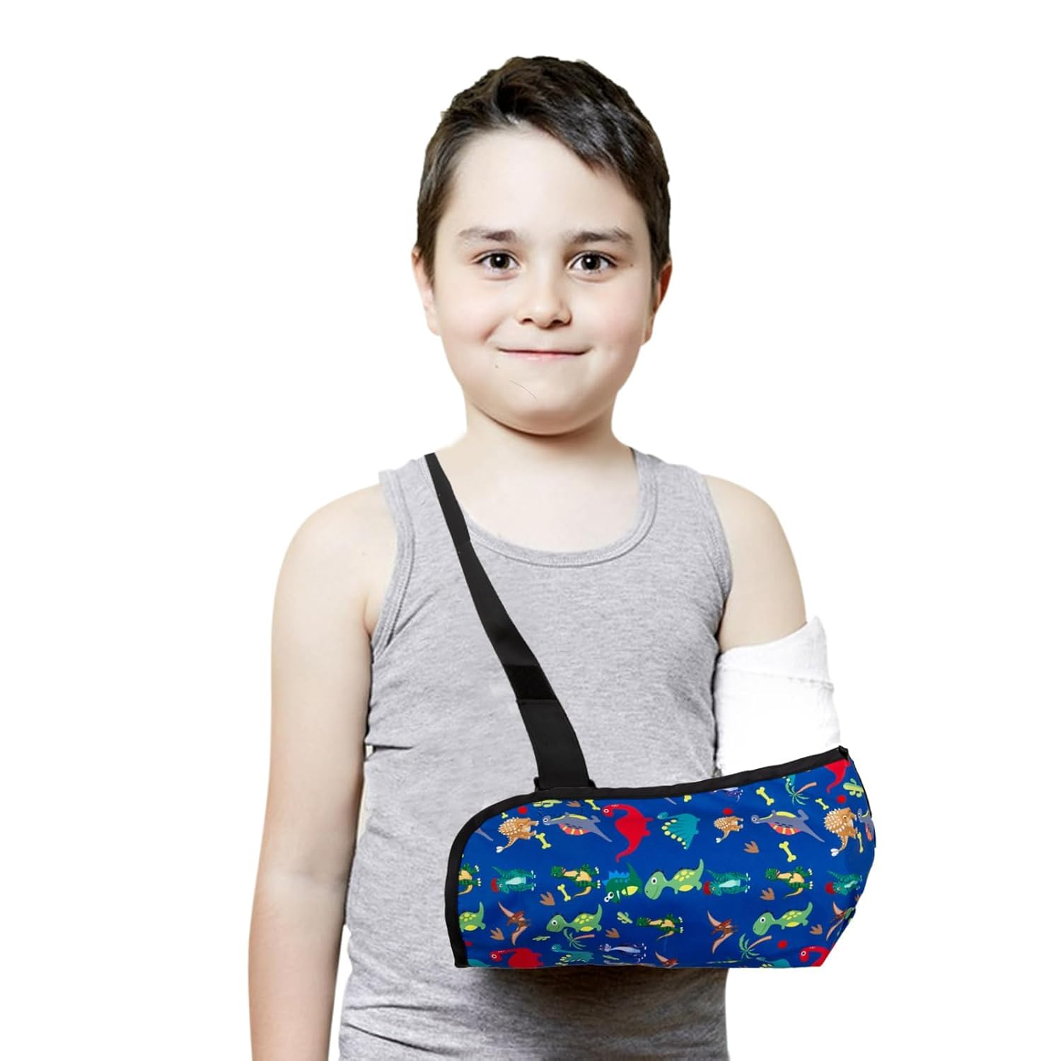 Kids Arm Sling,Arm Sling for Shoulder Injury and Elbow Injury,Arm Sling Shoulder Immobilizer Broken Arm,Universal Padiatric Kids Sling for Dislocated Shoulder Support (Dinosaur Pattern) image number 5