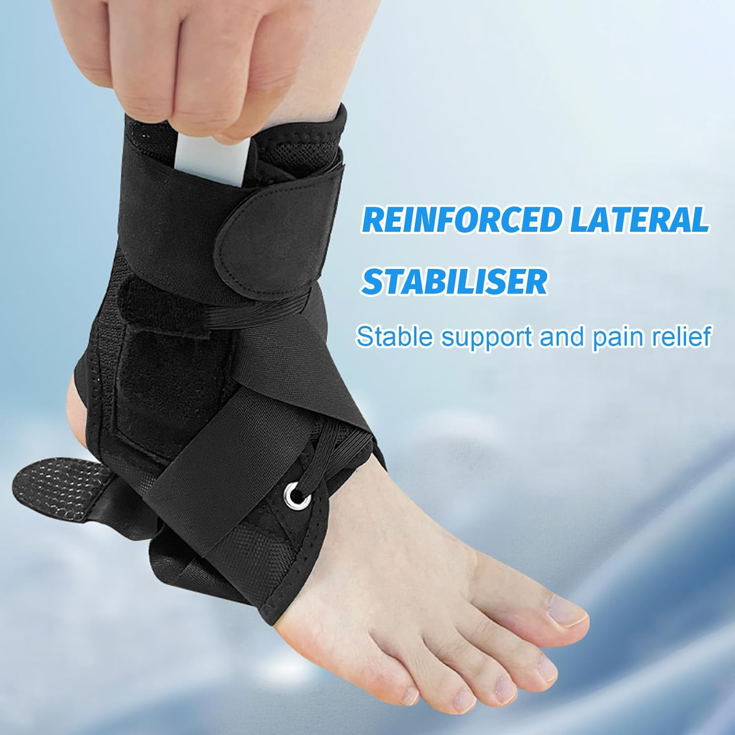Ankle Brace Support for Women & Men, Adjustable Lace-Up Ankle Support with Removable Splints, Ankle Stabilizer Straps for Sprained Ankle, Plantar Fasciitis, Sports Injury Recovery - 1 Piece image number 2