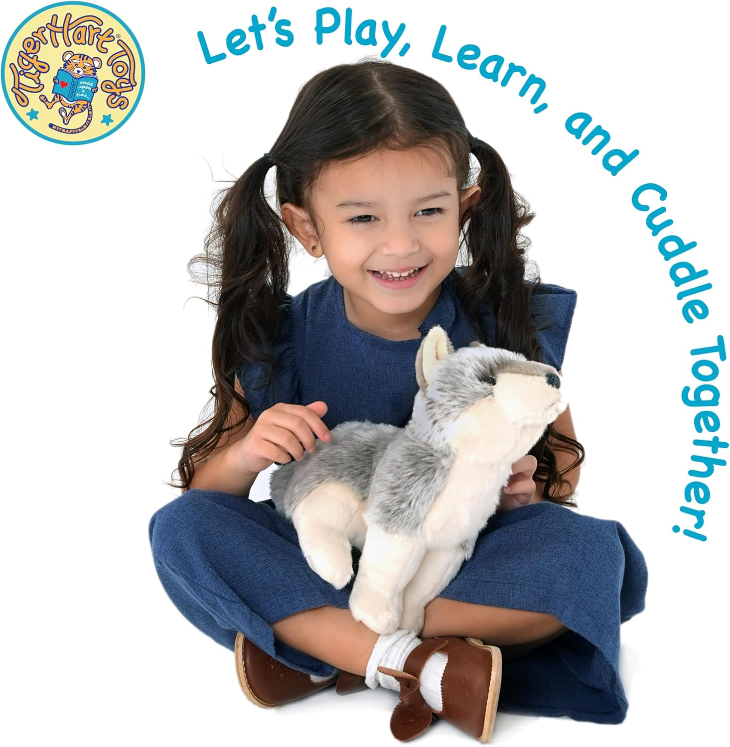 Tigerhart Wolcott the Wolf - 11 Inch Stuffed Animal Plush image number 6