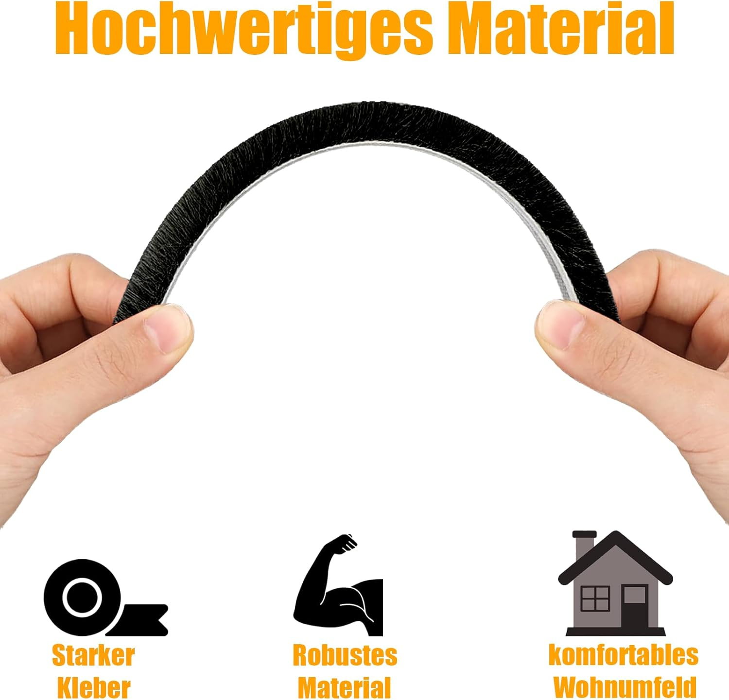 10 M Brush Seal Self-Adhesive Brush Strip Sealing Strip Windproof Dustproof Sealing Tape for Sliding Doors Windows Wardrobe Sealing Brush image number 6