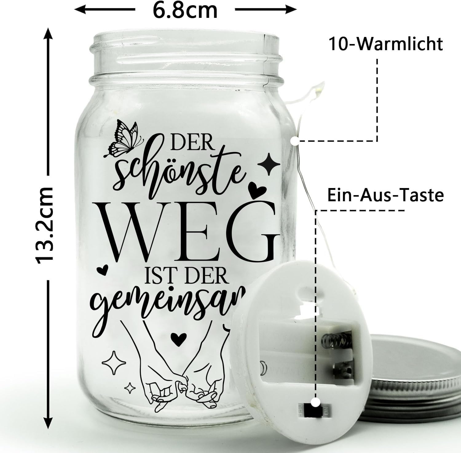 Kiimiipa Wedding Gifts for Bride and Groom, Wedding Gift LED Decorative Bottle, LED Bottle Light, Wedding Money Gift, Just Married Money Box, Wedding Gift Money, Gifts for Wedding image number 5