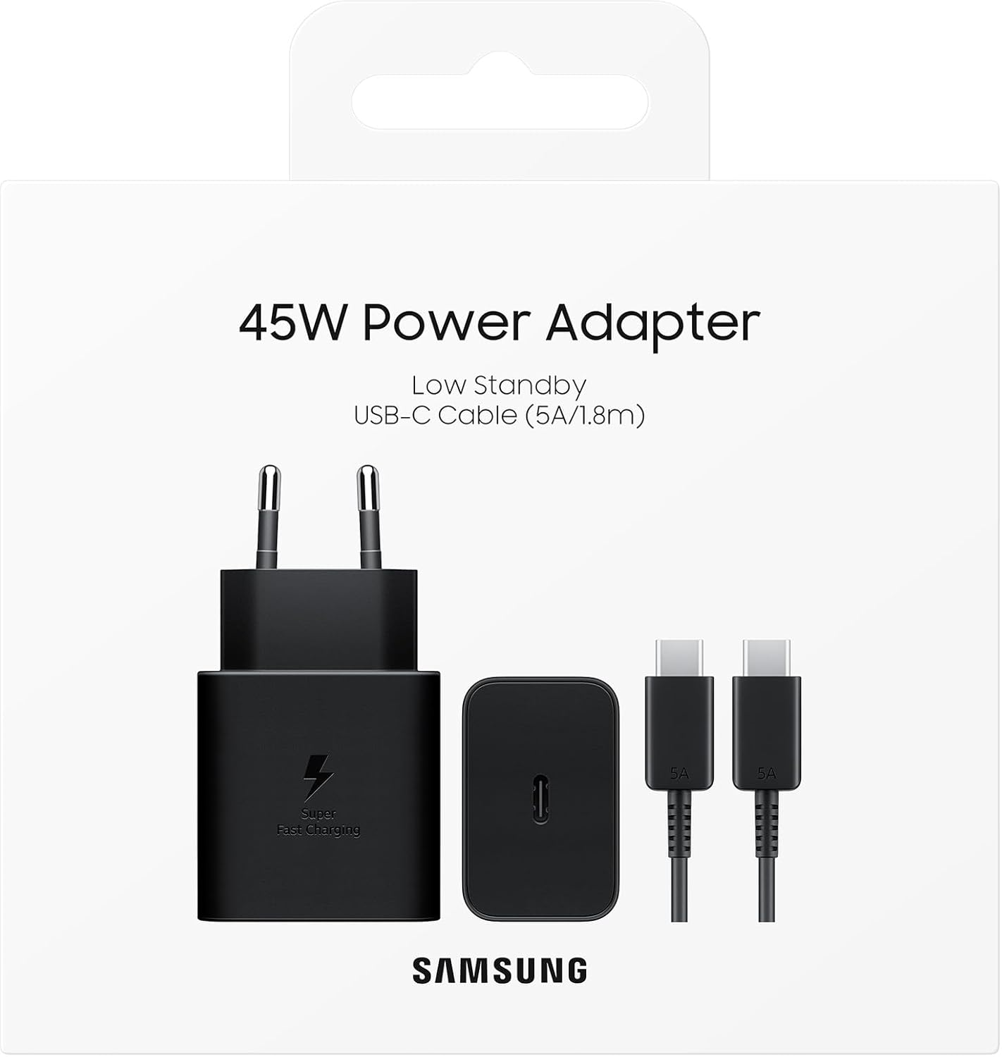 Samsung EP-T4511XBEGEU Universal Fast Charging Charger with Cable 45W Black image number 1