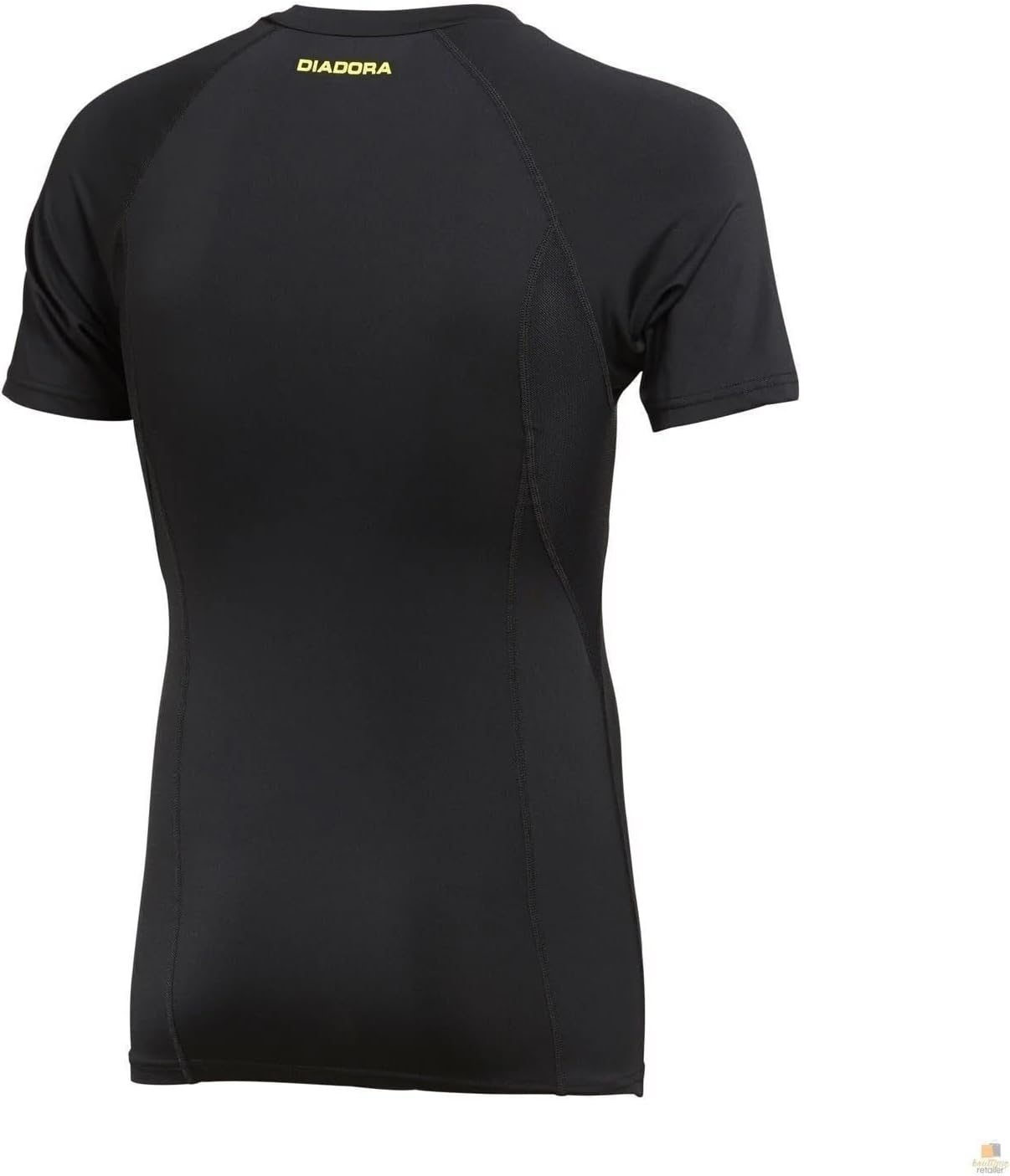 Diadora Men'S Compression Short Sleeve Gym Thermal T Shirt Top, Black, Small