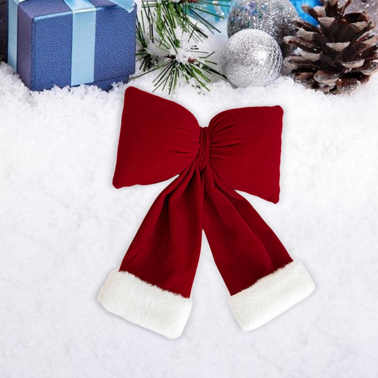 Christmas Bow Hanging Decoration Red Home Decor Celebration Ornament Hanging Pendant for Home Bedroom Window Housewarming, M image number 4