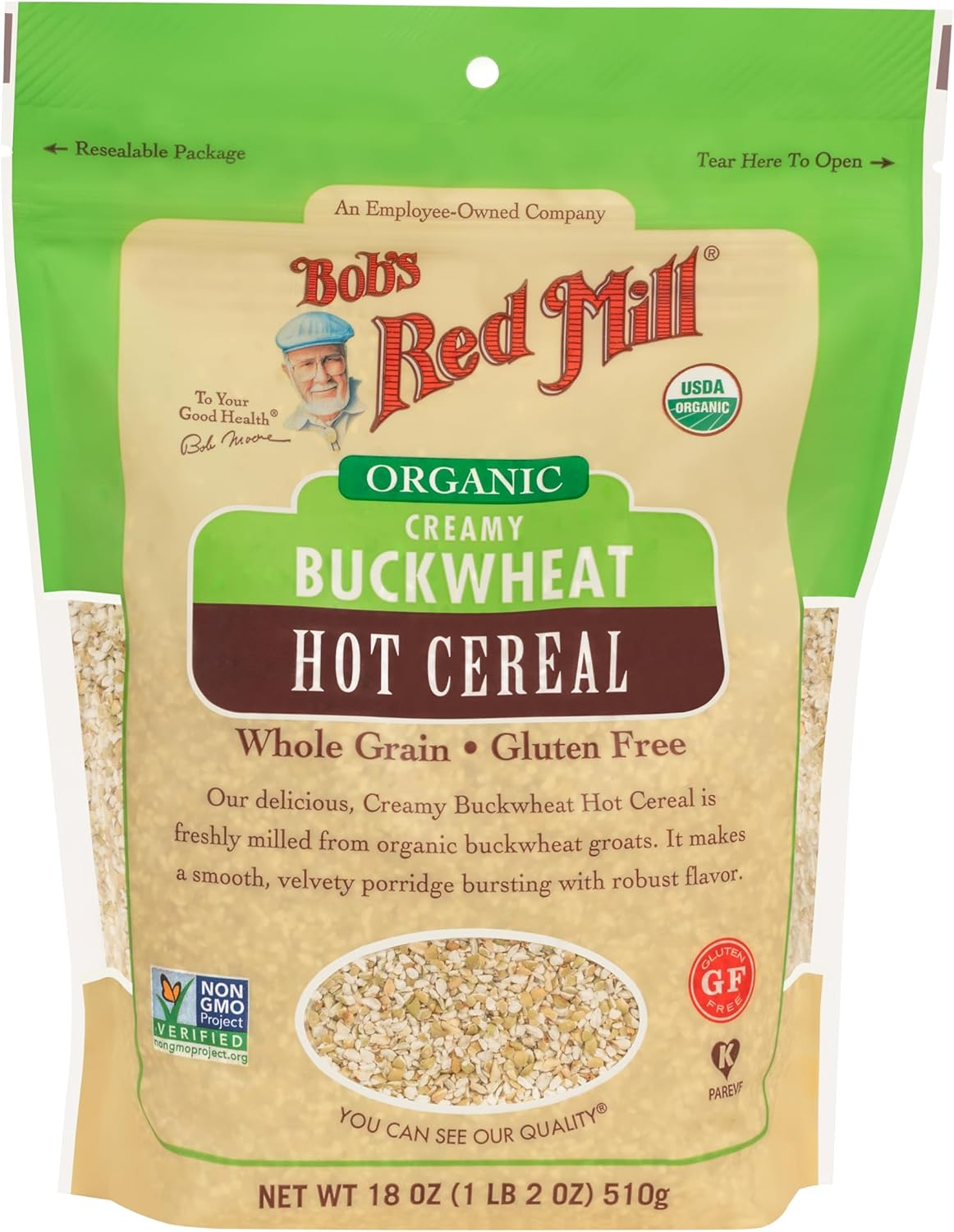 Bob'S Red Mill Bob'S Red Mill Organic Creamy Buckwheat Cereal 510 G, 510 G, Creamy Buckwheat image number 1