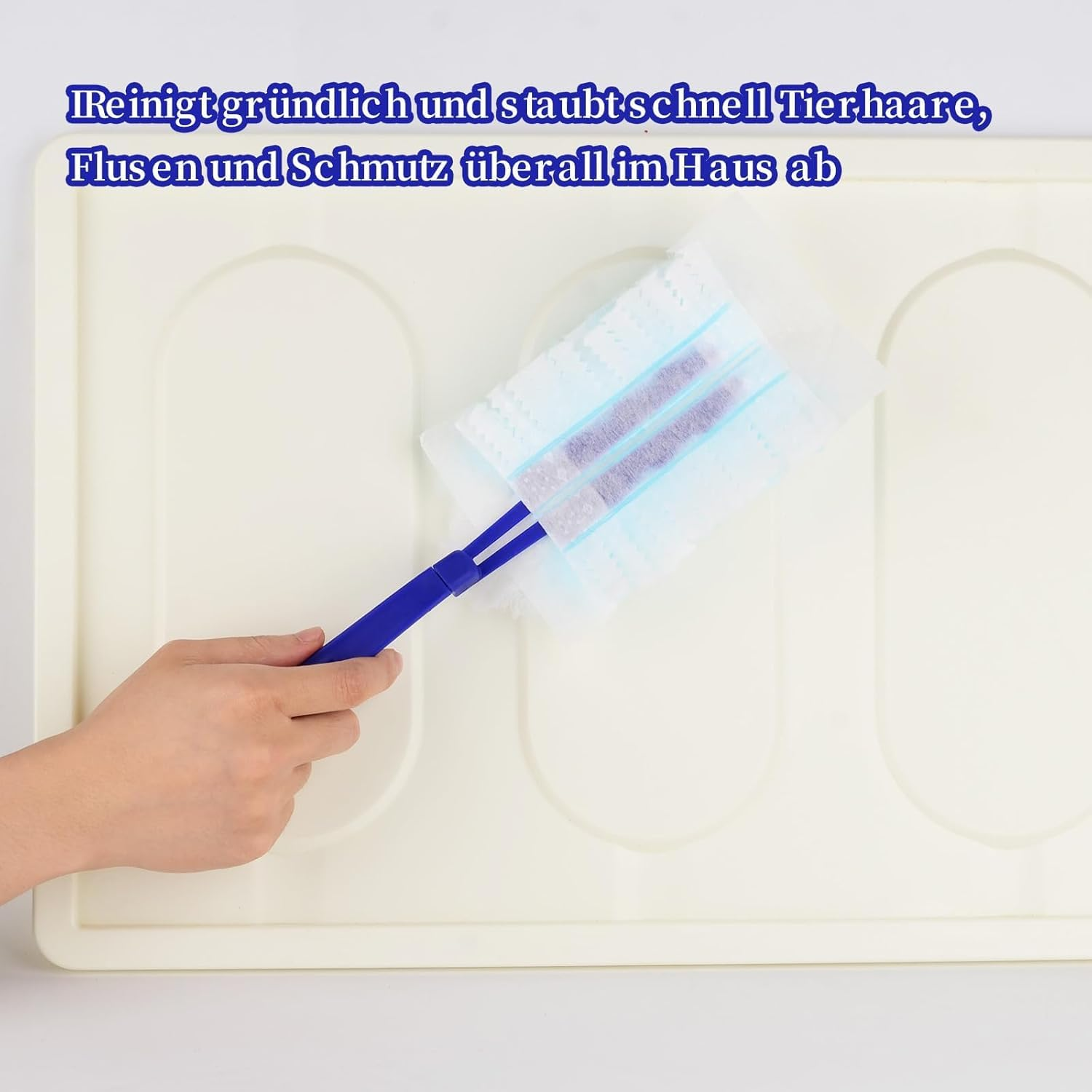 60 Pieces Dust Magnet Duster with 1 Handle, 1 Telescopic Rod, Microfiber Duster Set Cleaning Tool for Office, Electric Filter, Cleaning Tool for Cleaning image number 5