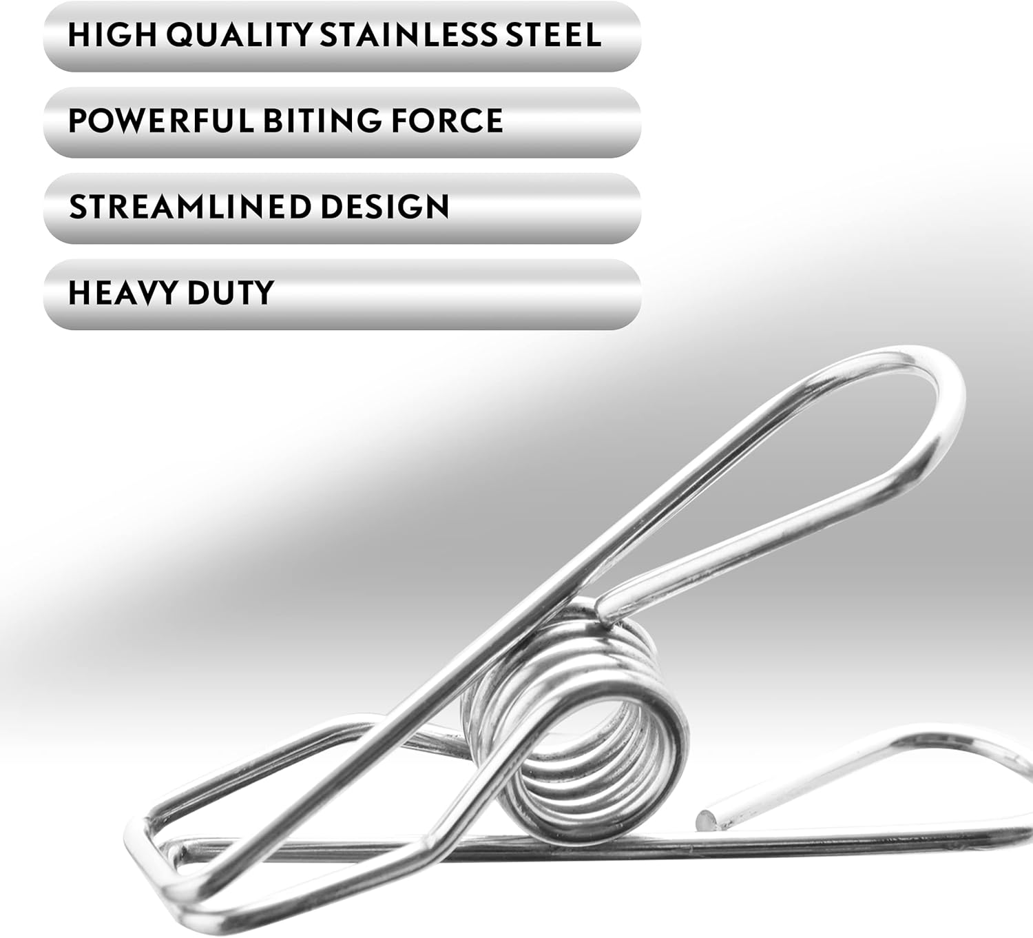 OKAM Stainless Steel Pegs - 70-Pack Stainless Steel Pegs Large - Strong & Sturdy Clips, Eco-Friendly Metal Clothes Pegs for Home Laundry and Craft Drying Peg, Pins or Clip Needs image number 5