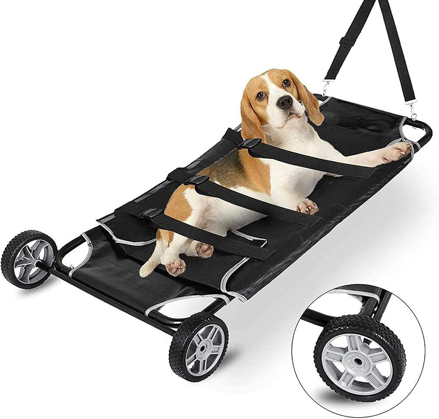 Animal Stretcher Pet Transport Stretcher Pet Trolley 45X22 Inch Max 250Lbs Capacity with Wheels image number 5