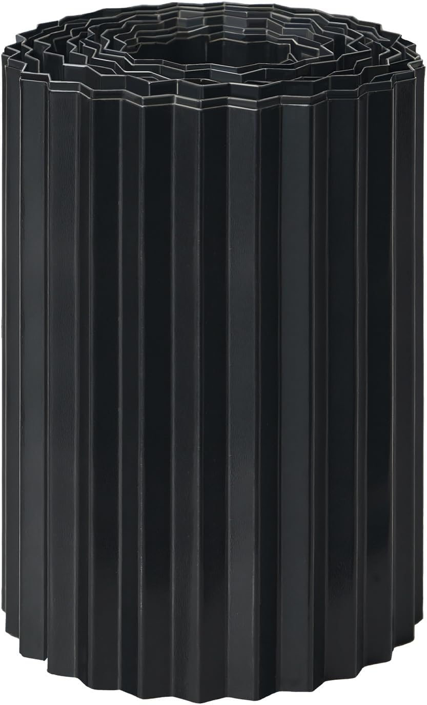 Livsip Garden Edging 10Mx30Cm Landscape Lawn Edge Border for Garden Fence, Lawn, Flower Bed, Paver Edging, Flower Bed Border Flexible Curred or Cut as Needed DIY Fence Steel, Black image number 3