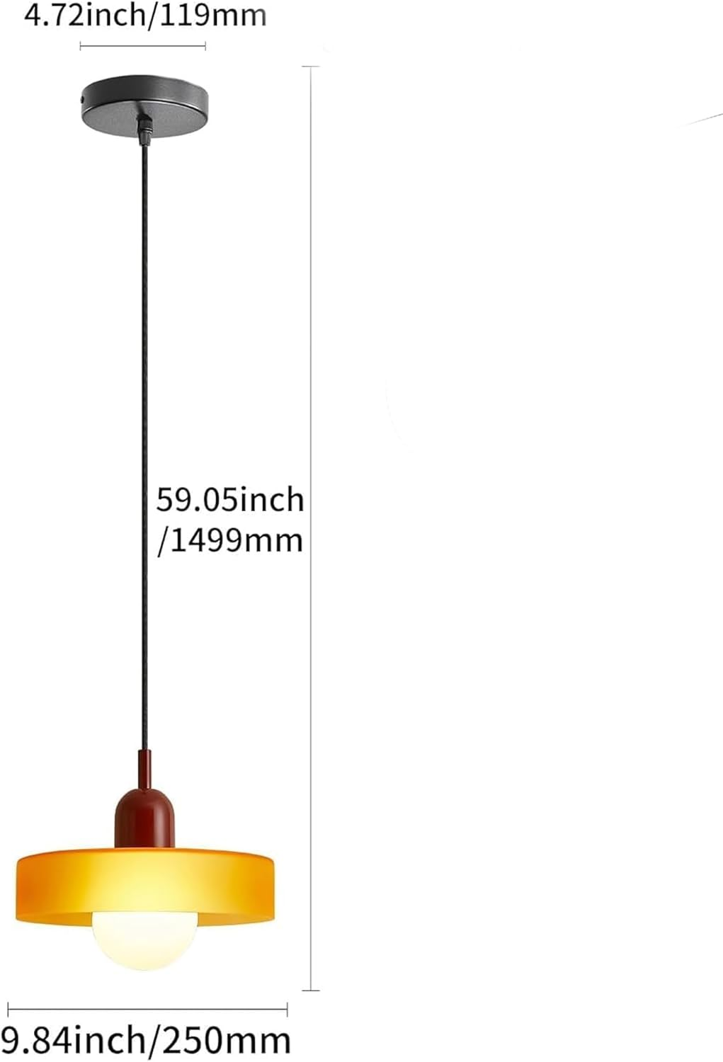 Pendant Lights Stained Glass Dark Olive Green Hanging Light Bedroom Lighting for Kitchen Dining Room Mid Century Modern Light Living Room Light Fixture image number 2