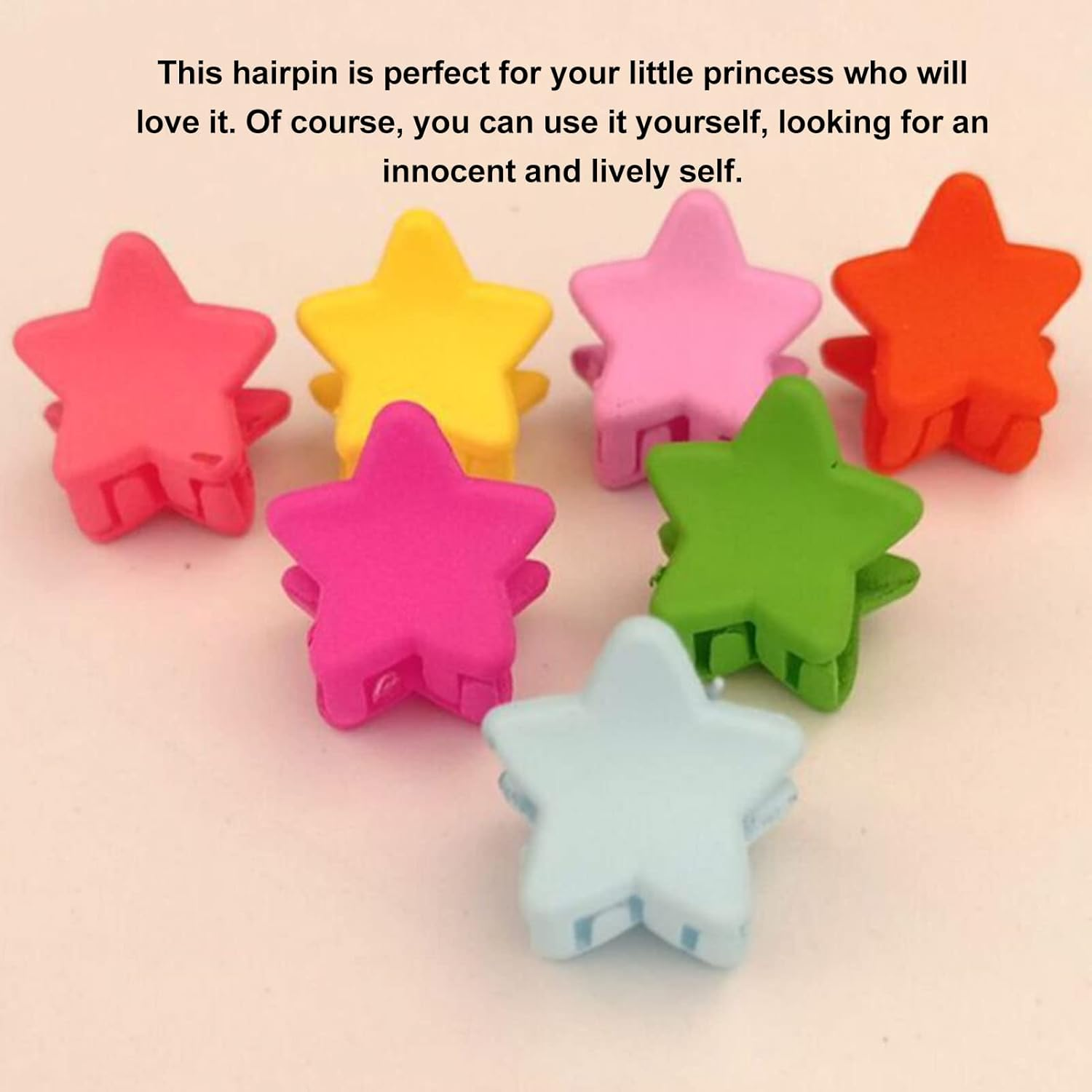 50 Piece Mini Hair Clip Set Star Shape (1 Cm)