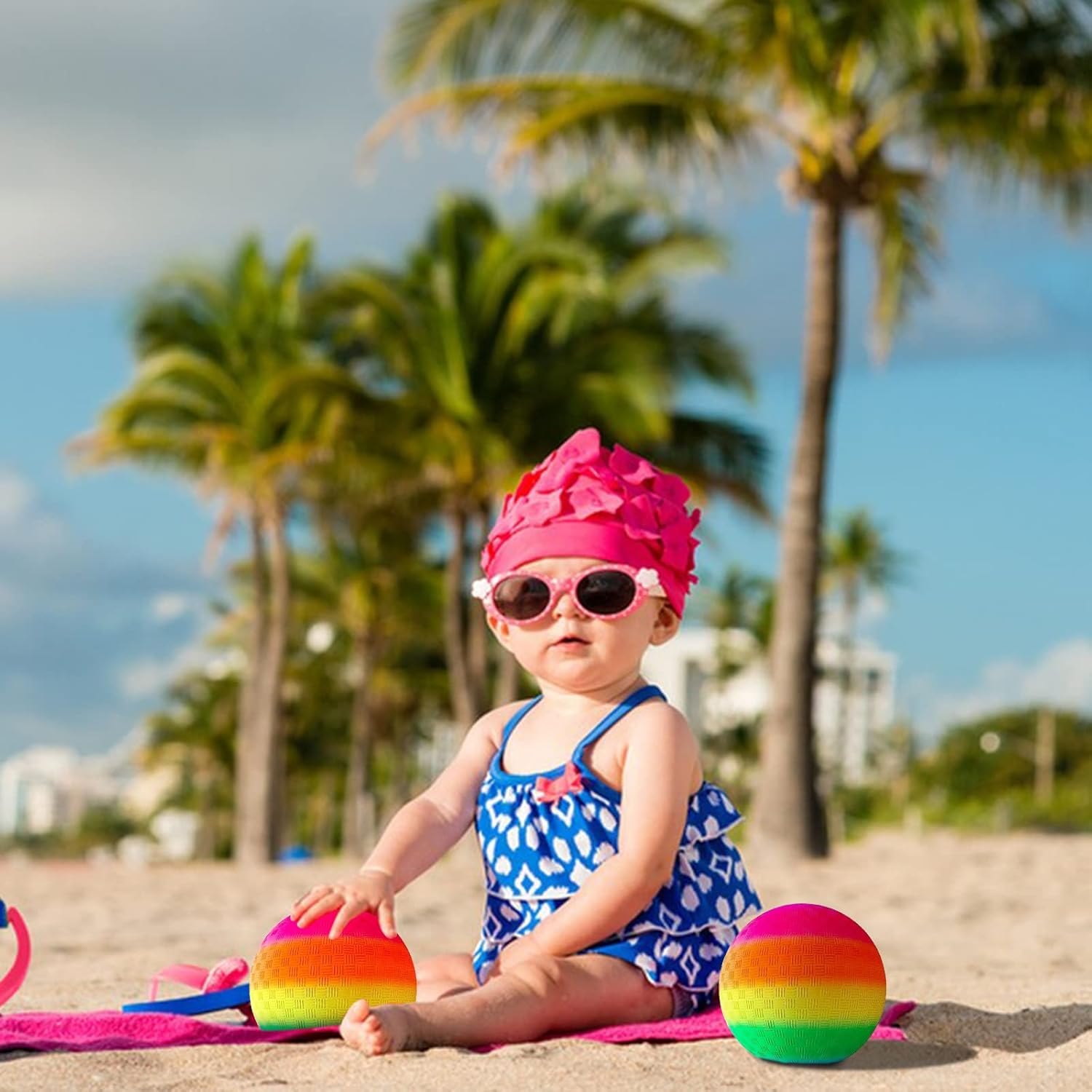 KERANEET Bouncy Kickbal Children'S Play Ball Water Ball Football for Indoor Outdoor Use image number 3