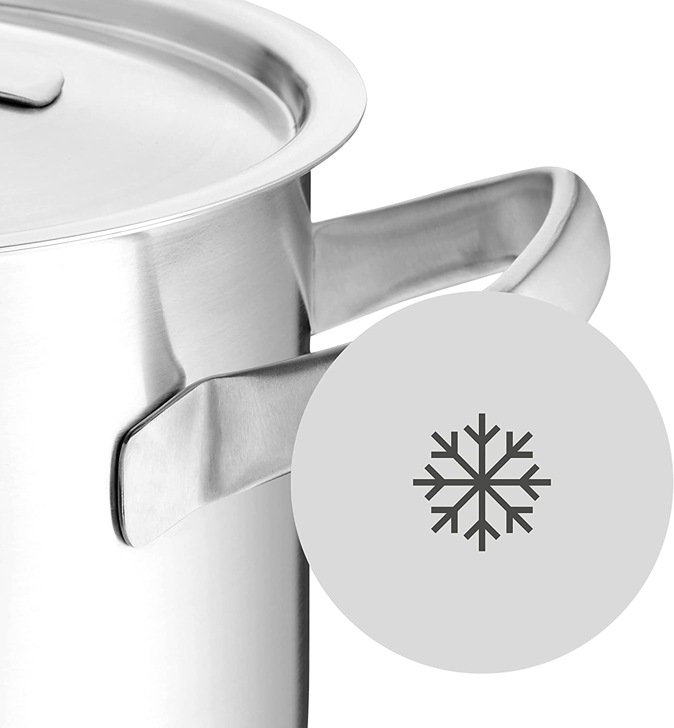 WMF Cookware &Oslash; 20 Cm Approx. 2,5L Gourmet plus inside Scaling Vapor Hole Made in Germany Hollow Side Handles Metal Lid Cromargan Stainless Steel Suitable for All Stove Tops Including Induction image number 1