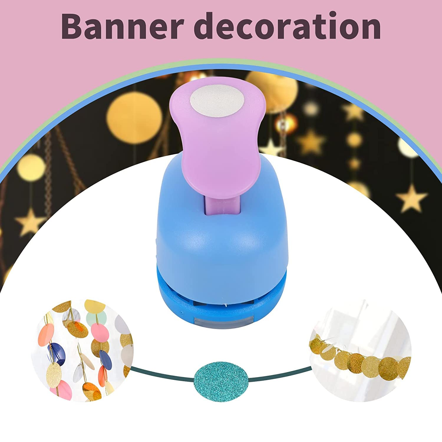 3Pcs Craft Circle Punch DIY Handmade Paper Puncher （3 Sizes） image number 5